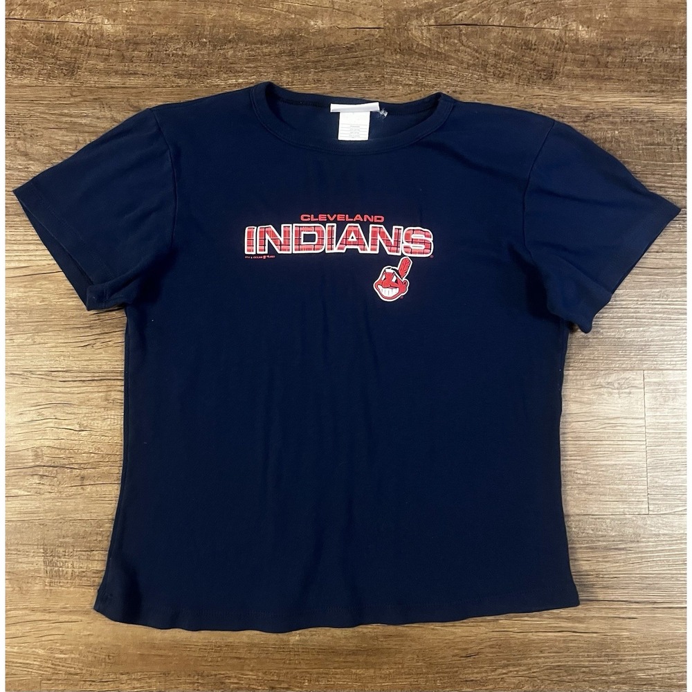 Cleveland Indians T Shirt Women's Med 5th & Ocean Genuine Baseball MLB Wahoo A21